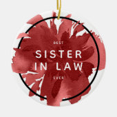 法最高のの姉妹の水パーソナライズされた色 セラミックオーナメント (正面)