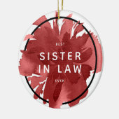 法最高のの姉妹の水パーソナライズされた色 セラミックオーナメント (左)