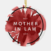 法最高のの賜物に現パーソナライズされたれる姑 セラミックオーナメント (正面)