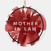 法最高のの賜物に現パーソナライズされたれる姑 セラミックオーナメント (裏面)