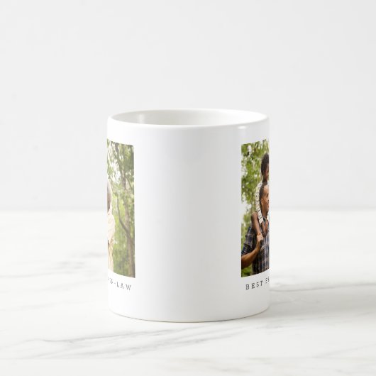 法最高の義父の写真パーソナライズされた コーヒーマグカップ (中央)