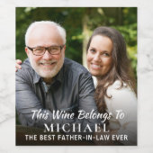法最高の義父の写真 ワインラベル (シングルラベル)
