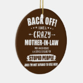 法熱狂するおもしろいの娘の義理の母 セラミックオーナメント (右)