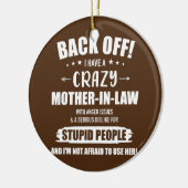 法熱狂するおもしろいの娘の義理の母 セラミックオーナメント (左)