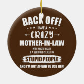 法熱狂するおもしろいの娘の義理の母 セラミックオーナメント (裏面)