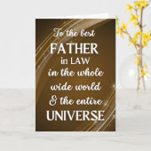 法父のための父の日の宇宙テーマ カード (黄色い花)