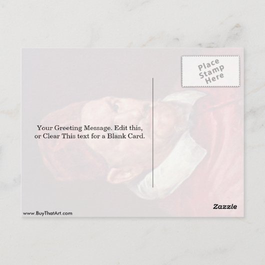 法王のポートレートX.バイディエゴベラスケス ポストカード (裏面)