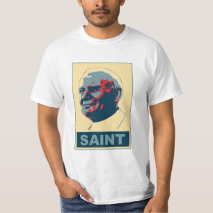 法王ヨハネパウロ二世のポップアートの聖者のTシャツ Tシャツ
