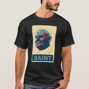 法王ヨハネパウロ二世のポップアートの聖者のTシャツ Tシャツ