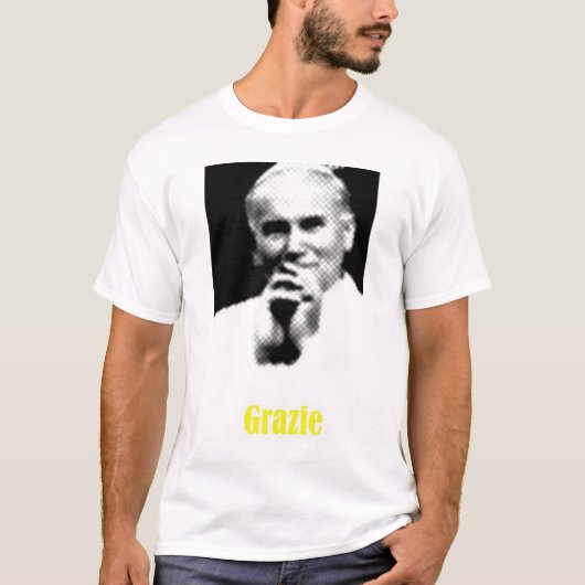 法王ヨハネパウロ二世Grazie Tシャツ (正面)