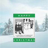 法的な弁護士と雪だるま メリークリスマス カード