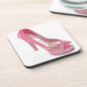法的にピンクの靴 コースター (左側)