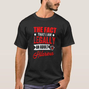 法的に成人した祝誕生日の姦淫 Tシャツ