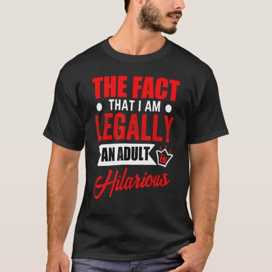 法的に成人した祝誕生日の姦淫 Tシャツ (正面)