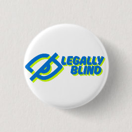 法的に盲目 – 白 缶バッジ