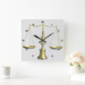 法的はかりで測壁時計 スクエア壁時計 (ホーム)