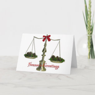 法的スケールの季節の挨拶状 シーズンカード