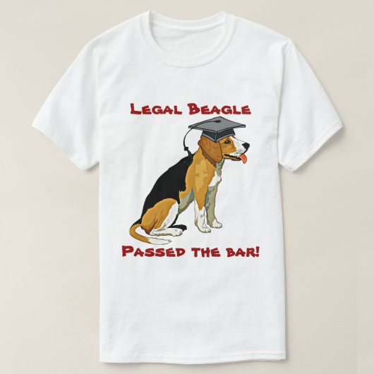 法的ビーグル犬 Tシャツ (デザイン正面)