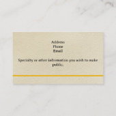 法的プロフェッショナル/弁護士 エレガント 名刺 (裏面)