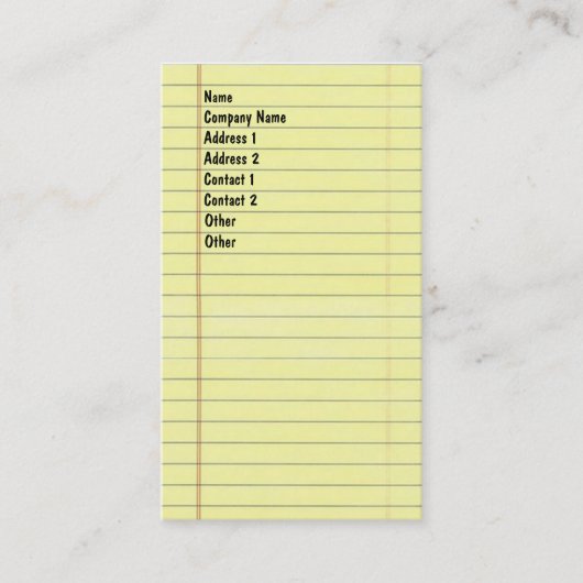 法的メモ帳 名刺 (正面)