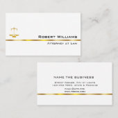 法的弁護士の専門のシンプルな金ゴールド 名刺 (正面/裏面)