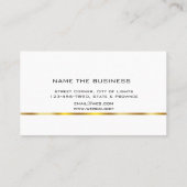 法的弁護士の専門のシンプルな金ゴールド 名刺 (裏面)