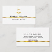 法的弁護士の専門のシンプルな金ゴールド 名刺 (正面/裏面)