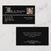 法的弁護士弁護士の法律は個人化なります 名刺 (正面/裏面)