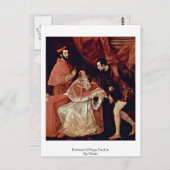 法皇のポールポートレートTitian著Iii ポストカード (正面/裏面)