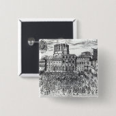 法皇のPius祝福V 缶バッジ (正面&裏面)