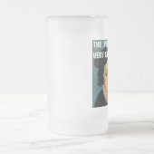 法皇はまさにキリスト反対者のマグです フロストグラスビールジョッキ (中央)