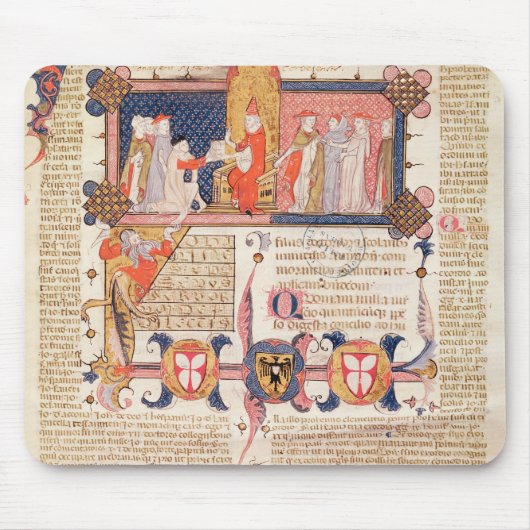 法皇温厚なVに彼の仕事を示しているジーンアンドレ マウスパッド (正面)