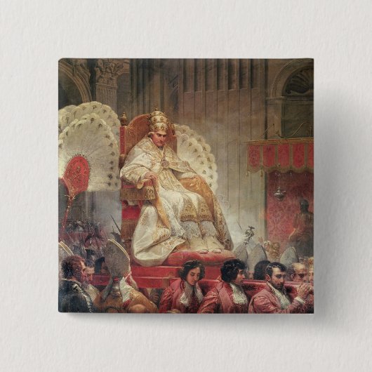 法皇Sedia GestatoriaのセントピーターのVIII 缶バッジ (正面)