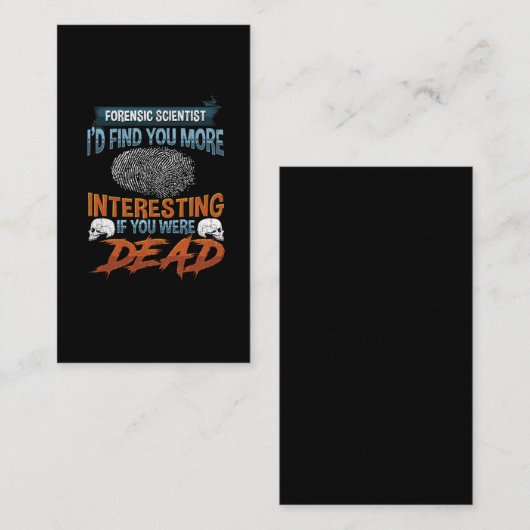 法科おもしろい警察刑事引用文 名刺 (正面/裏面)