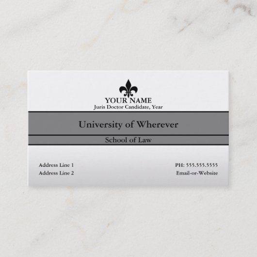 法科の学生 名刺 (正面)