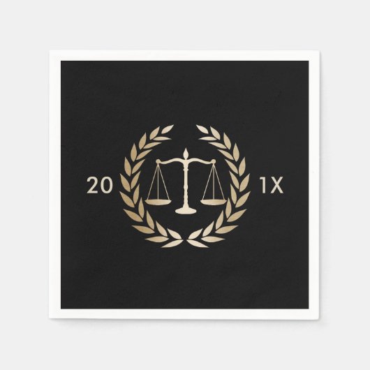 法科はかりで測金ゴールド スタンダードカクテルナプキン (正面)