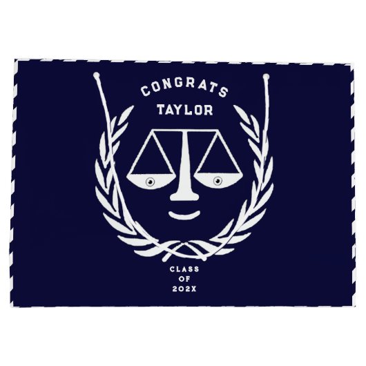 法科パーソナライズされた大抱き枕 ラージペーパーバッグ (裏面)