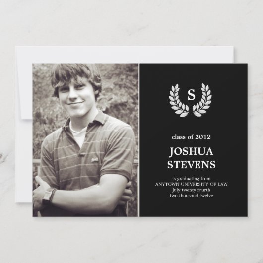 法科リース法卒業写真招待状 招待状 (正面)