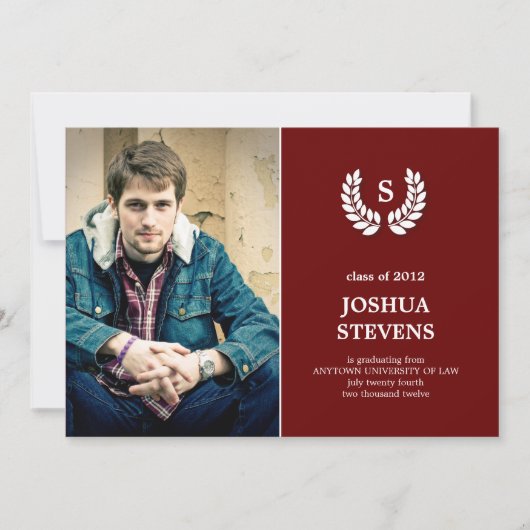 法科リース法卒業写真招待状 招待状 (正面)