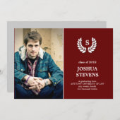 法科リース法卒業写真招待状 招待状 (正面/裏面)