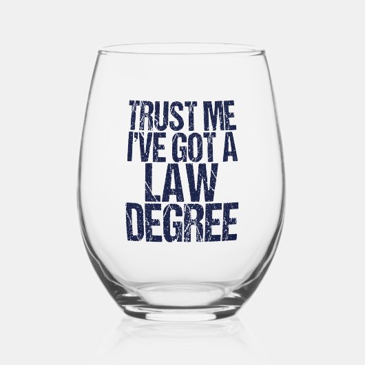 法科卒おもしろい業弁護士 ステムなしワイングラス (正面)