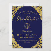 法科卒エレガント業発表写真 招待状 (正面)