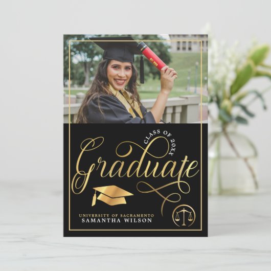 法科卒業の規模 案内状 (スタンド正面)