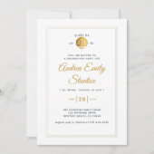 法科卒業はかりで測金ゴールド 招待状 (正面)