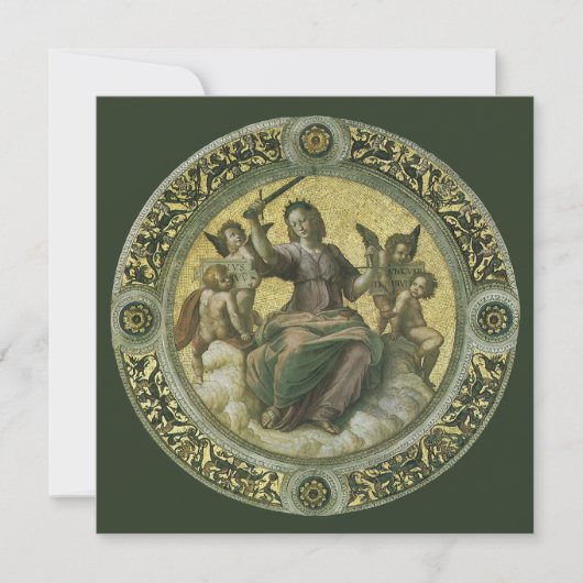 法科卒業ラファエル・サンツィオによる正義 招待状 (正面)