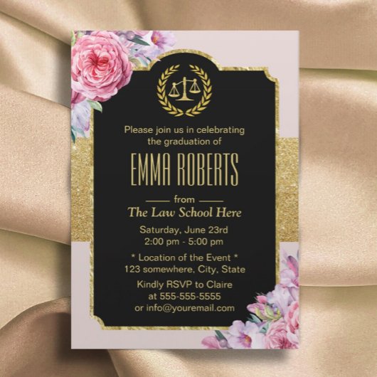 法科卒業ヴィンテージフローラ未来弁護士 招待状