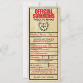 法科卒業党の召喚状 招待状 (正面)