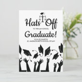 法科卒業写真卒業パーティーの脱帽 招待状 (スタンド正面)