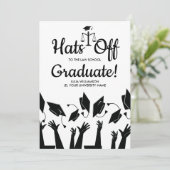 法科卒業写真卒業パーティーの脱帽 招待状 (スタンド正面)