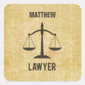 法科卒業式おめでとう法規 スクエアシール (正面)